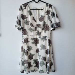Anthropologie Avec les Filles / Fit & Flare Dress, Muted Florals